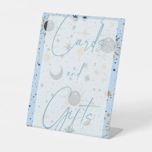 Celestial Wedding Cards & Gifts Pedestal Sign