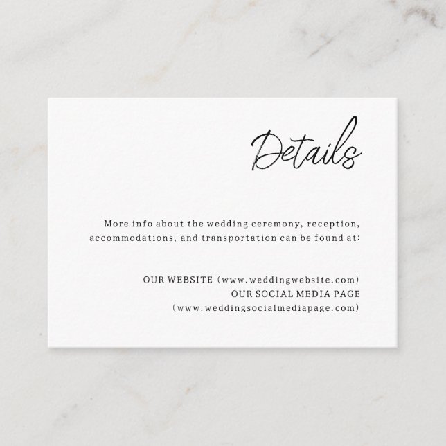 Celestial Wedding Details Enclosure Card (Front)