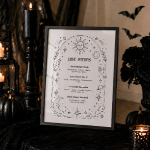 Celestial Wedding Drink Menu Poster