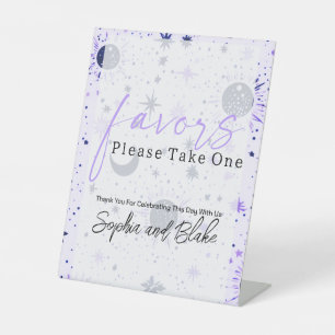 Celestial Wedding Favours Pedestal Sign