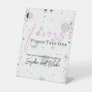 Celestial Wedding Favours Pedestal Sign