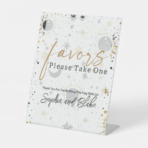 Celestial Wedding Favours Pedestal Sign