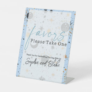 Celestial Wedding Favours Pedestal Sign