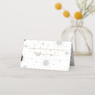 Celestial Wedding Folded Place Card