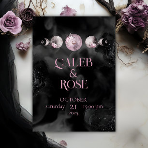 Celestial Wedding Invitation Template Moon Phase