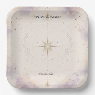 Celestial Wedding Paper Plates