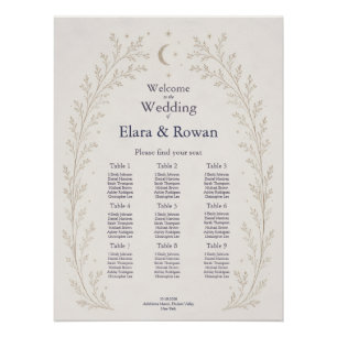 Celestial Wedding Seating Chart