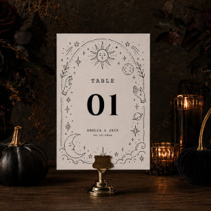 Celestial Wedding Table Number