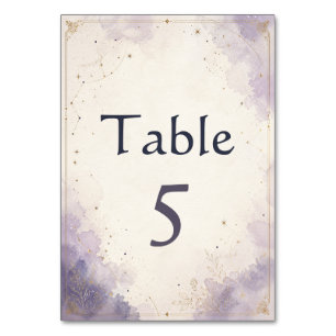 Celestial Wedding Table Number Card