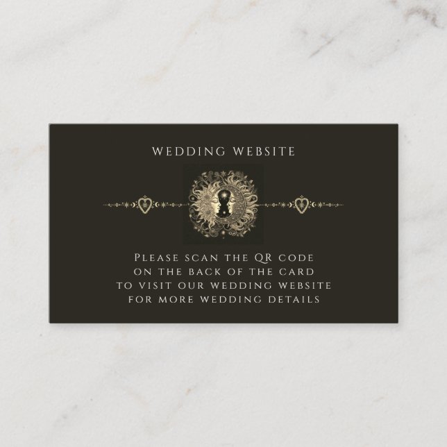 Celestial Wedding Website Enclosure Card (Front)