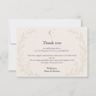 Celestial Wedding Wedding Thank You Not Card