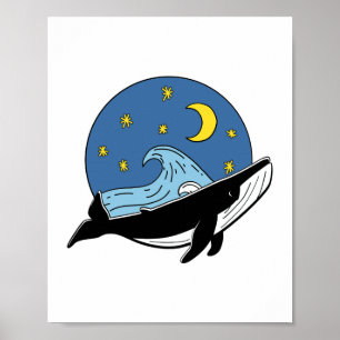Celestial Whale Poster