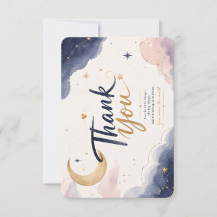 Celestial, whimsical Thank You Card
