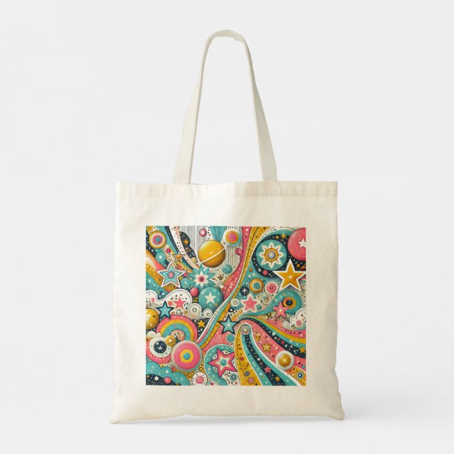 "Celestial Whimsy" Tote Bag (Back)