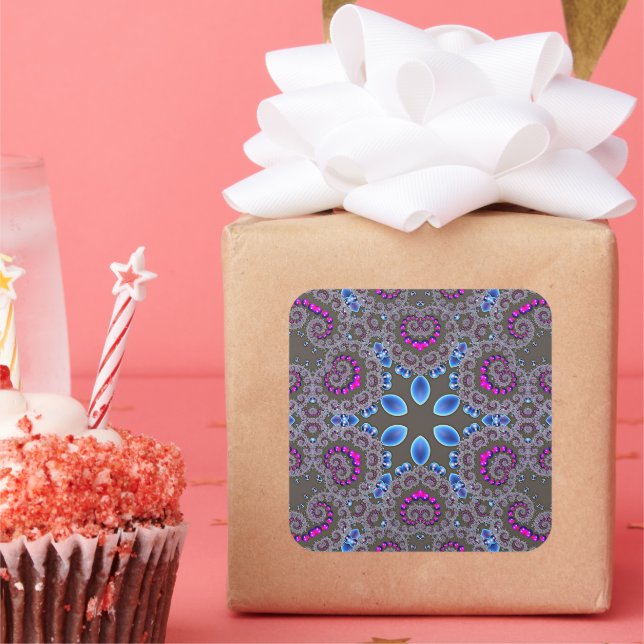 Celestial Whirl Square Sticker (Party)