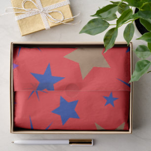 Celestial Whispers Starry Tissue Paper – Red