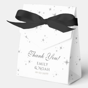Celestial White Silver Sun Moon Astronomy Wedding Favour Box