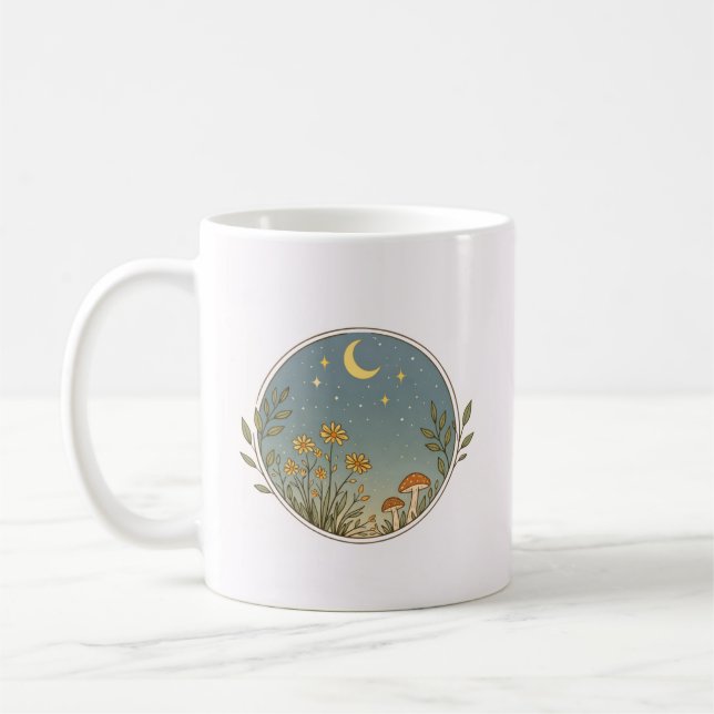 Celestial Wildflower Scene  Coffee Mug (Left)