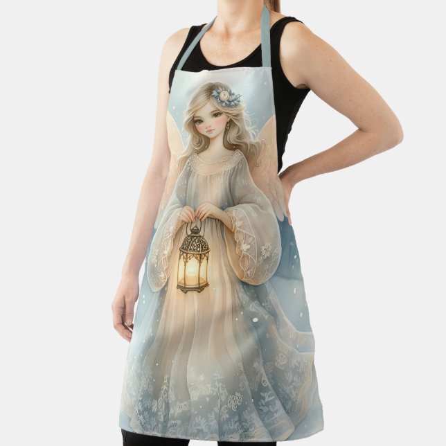 Celestial Winter Angel Lantern of Grace Apron (Insitu)
