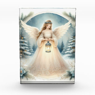 Celestial Winter Angel Lantern of Hope Photo Block