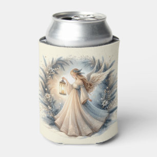 Celestial Winter Angel Lantern of Peace Can Cooler