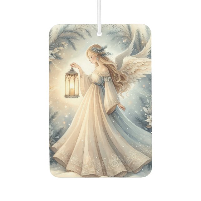 Celestial Winter Angel Lantern of Peace Car Air Freshener (Front)