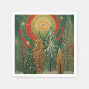 Celestial Winter Grove Napkin