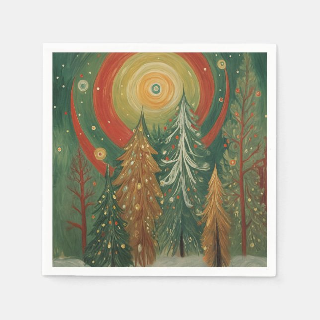 Celestial Winter Grove Napkin (Front)