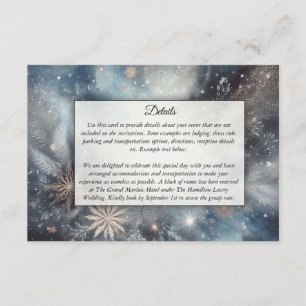 Celestial Winter Midnight Sparkle Wedding Enclosure Card