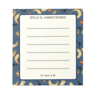 Celestial Witchy Spells Manifestation Notepad