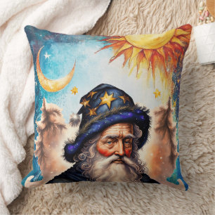 Celestial Wizard Sun and Moon Cushion