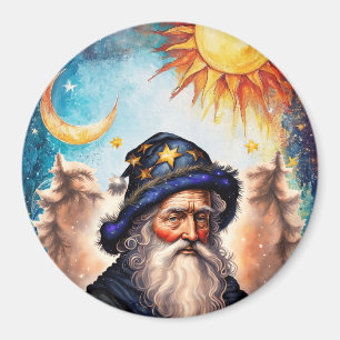 Celestial Wizard Sun and Moon Magnet