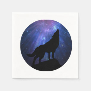 Celestial Wolf Paper Party Napkin
