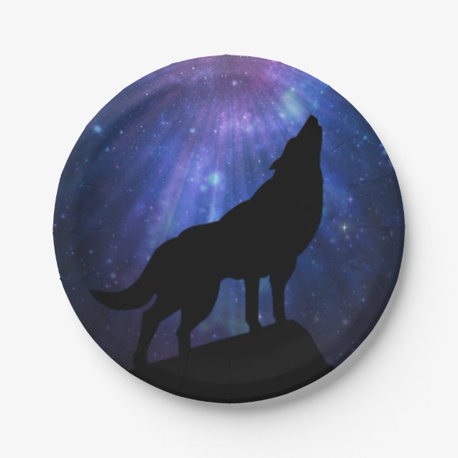Celestial Wolf  Paper Plate (Front)