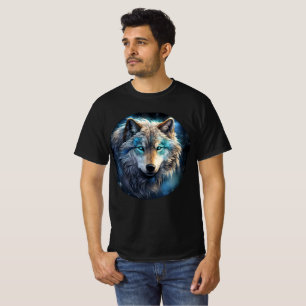 Celestial Wolf with Starry Eyes – Spirit Animal Ar T-Shirt