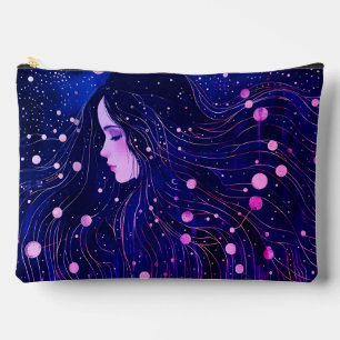 Celestial Woman Goddess Moon Stars Sky Accessory Pouch