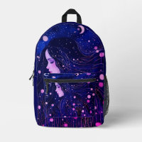Celestial Woman Goddess Moon Stars Sky