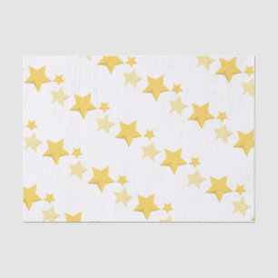 Celestial Yellow Cute Stars Baby Shower Tissue Paper