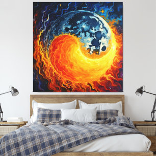 Celestial Yin Yang Art Canvas Print