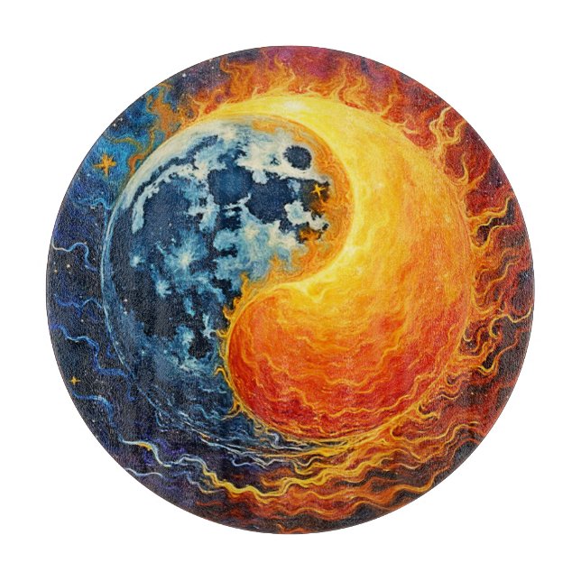 Celestial Yin Yang Art Cutting Board (Front)