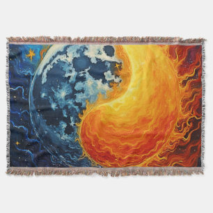 Celestial Yin Yang Art Throw Blanket