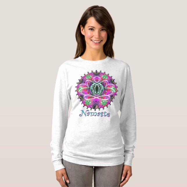 Celestial Zen Lotus Namaste T-Shirt (Front Full)