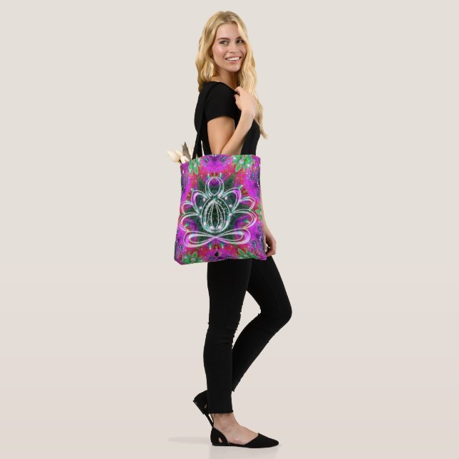 Celestial Zen Lotus Tote Bag (On Model)