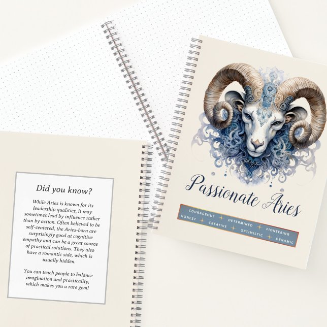 Celestial Zodiac Ram Ethereal Fantasy Aries Notebook (Creator Uploaded)