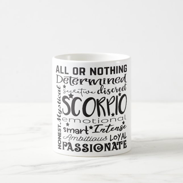 Celestial Zodiac Sign Mug/Scorpio Description Coffee Mug (Center)