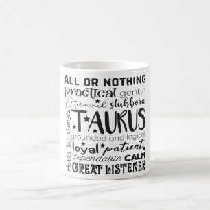 Celestial Zodiac Sign Mug/Taurus Description Coffee Mug