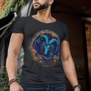 Celestial Zodiac Symbol Fantasy Capricorn Birthday T-Shirt