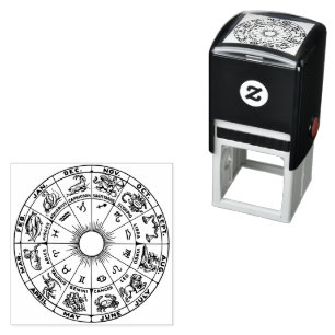 Celestial Zodiac Wheel Chart #1 Self-inking Stamp