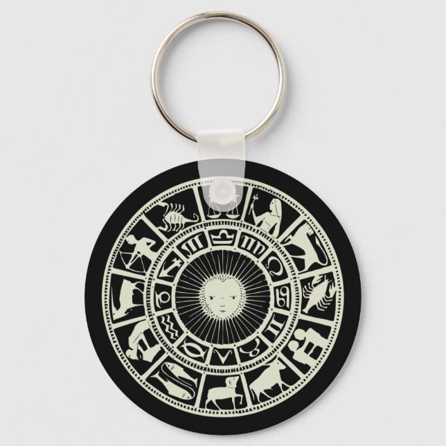 Celestial Zodiac Wheel Key Ring (Front)