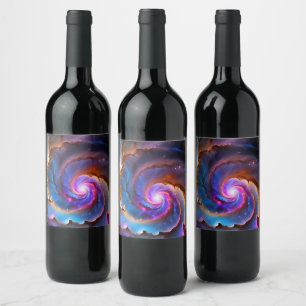 “Celestium” - Nebula and Galaxies Wine Label